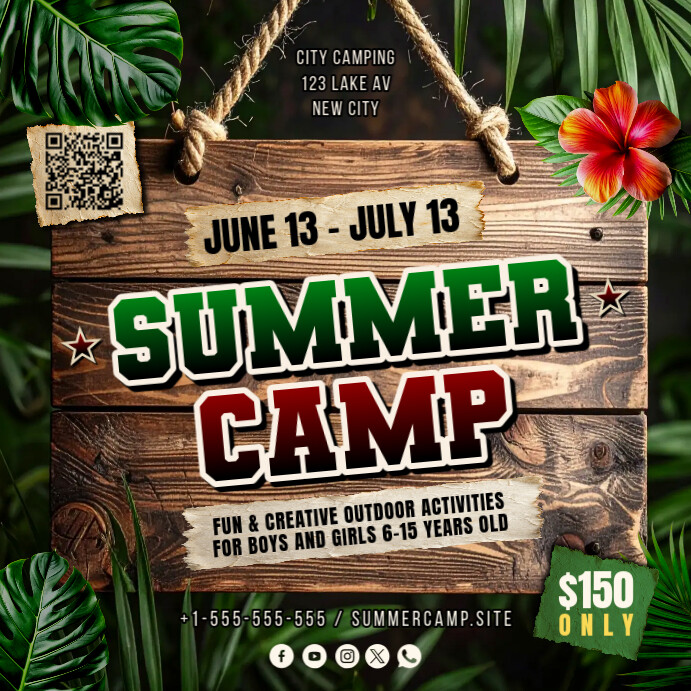 Summer Camp Banner Template | PosterMyWall