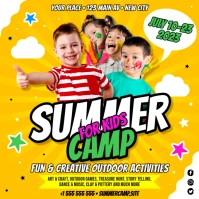 Summer Camp Banner Instagram Post template