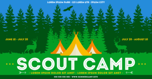 SUMMER CAMP BANNER Facebook Shared Image template