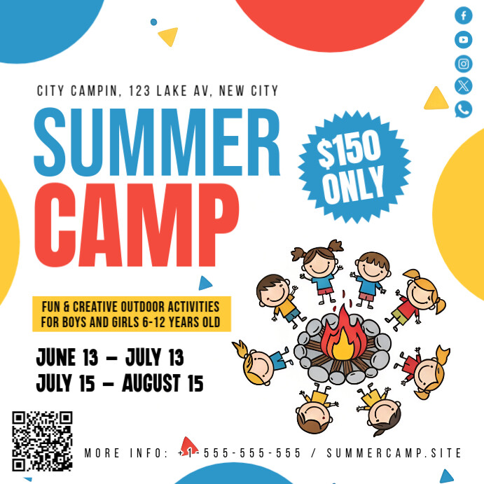 Summer Camp Banner Template | PosterMyWall