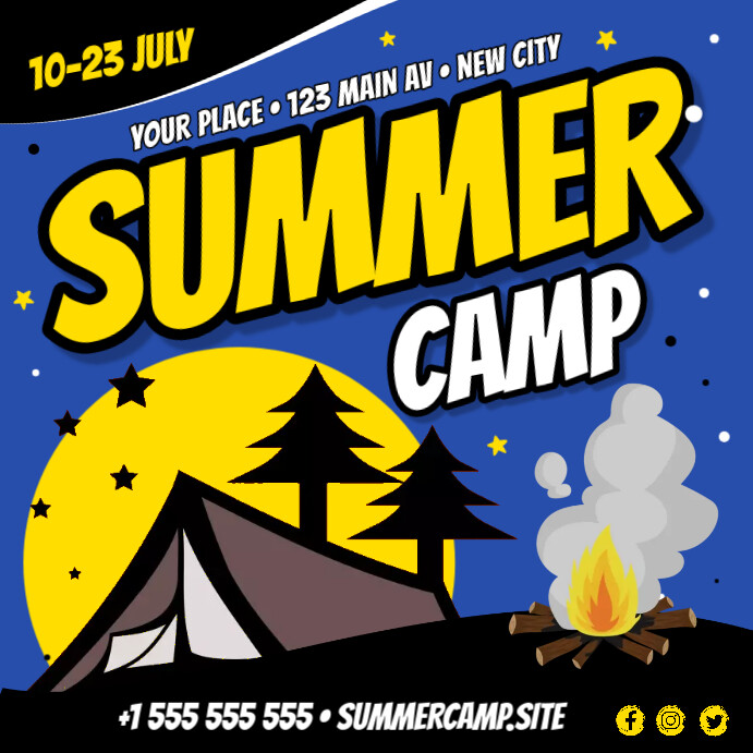 Summer Camp Banner Template PosterMyWall summer-camp-banner-template-postermywall