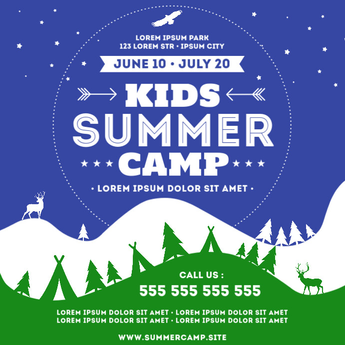 SUMMER CAMP BANNER Modelo PosterMyWall summer-camp-banner-modelo-postermywall