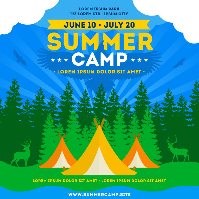 SUMMER CAMP BANNER PosterMyWall summer-camp-banner-postermywall