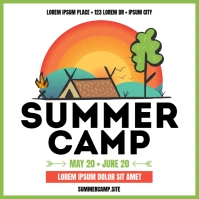 SUMMER CAMP BANNER โพสต์บน Instagram template