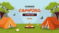 Summer Camp Banner Poster Pantalla Digital (16:9) template