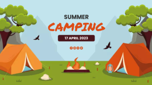 Summer Camp Banner Poster Digital Display (16:9) template
