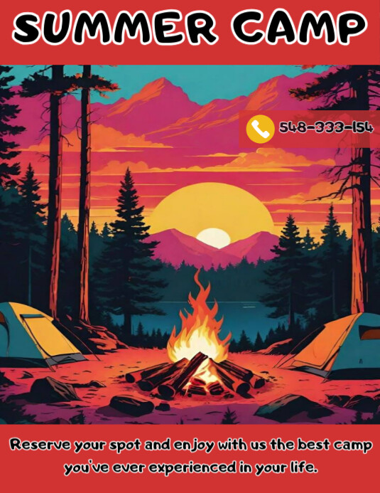 Summer Camp Flyer (US Letter) template