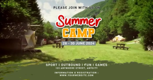 Summer Camp Изображение, которым поделились на Facebook template