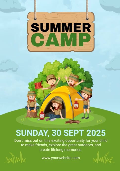 Summer Camp A4 template