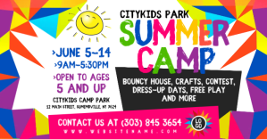 Summer Camp Facebook Shared Image template
