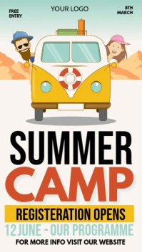 summer camp Instagram-verhaal template