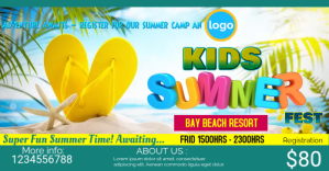 summer camp Annuncio Facebook template