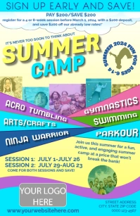 SUMMER CAMP Tabloid template