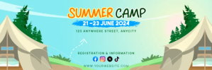 Summer Camp Twitter-Kopfzeile template
