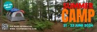 Summer Camp Twitter-header template