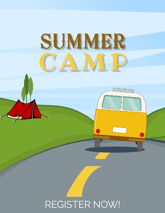 SUMMER CAMP Flyer (US Letter) template