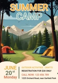 Summer Camp Digital Display A4 template