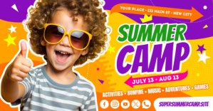 Summer Camp Facebook Banner template