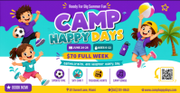 Summer Camp Facebook Event Cover Facebook-evenementomslag template