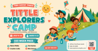 Yellow Summer Camp Facebook 共享图片 Template