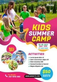 Summer Camp Flyer Template A4