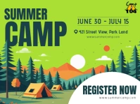 Summer Camp Green Sign template