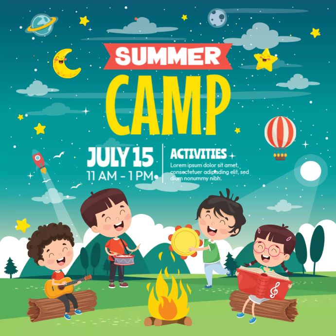 Summer Camp Instagram Post Template | PosterMyWall