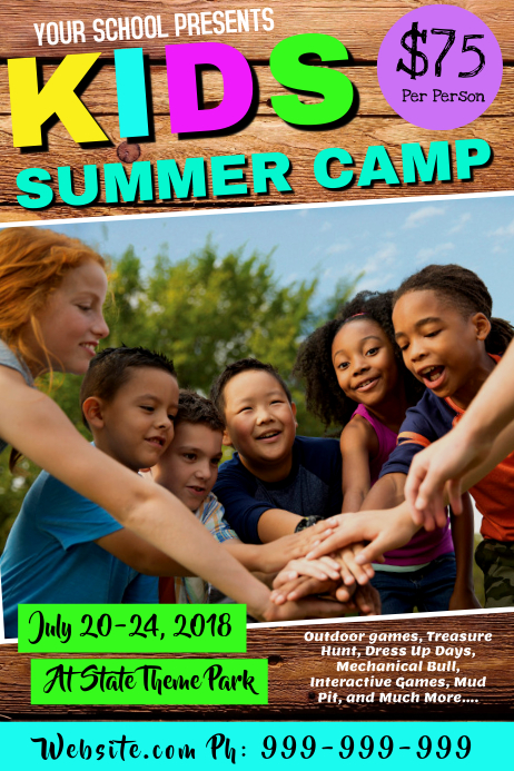 Summer Camp Poster Template PosterMyWall Summer camp poster template postermywall