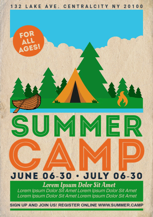 Summer Camp Poster Template Postermywall Summer Camp Poster Template Postermywall