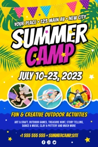 Summer Camp Poster โปสเตอร์ template
