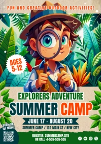 Summer Camp Poster A4 template
