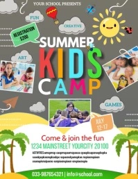 summer camp poster Folder (US Letter) template