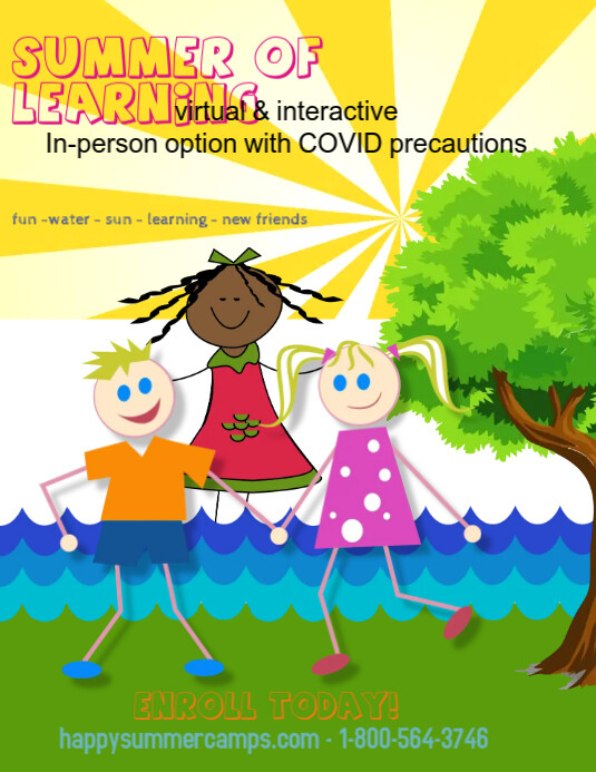 summer camp pre school daycare kinder stem template postermywall