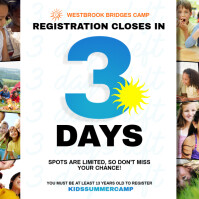 Summer Camp Registration Countdown Instagram Plasing template