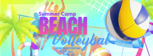 Summer Camp Volleyball Portada de Facebook template