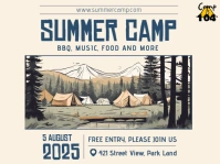 Summer Camp Yard Sign Illustrative template