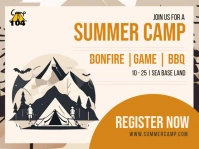 Summer Camp Yard Sign Minimal Panneau de jardin template
