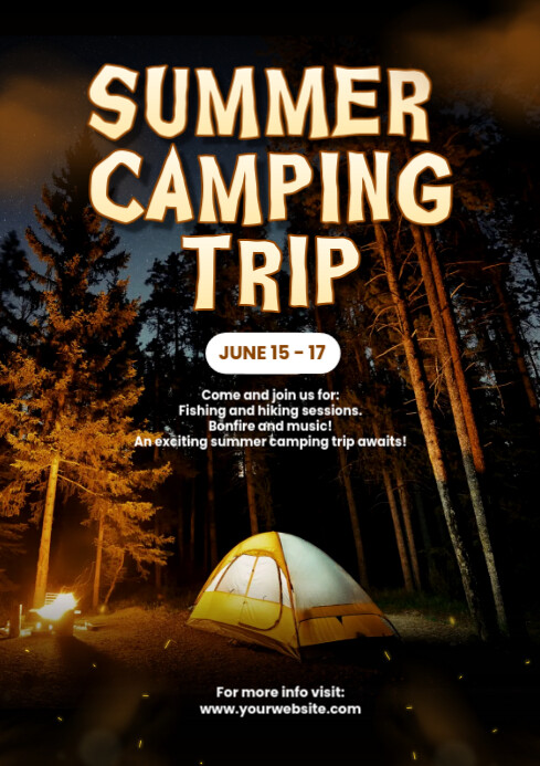 Summer Camping Flyer Template | PosterMyWall
