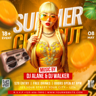 Summer Chillout Party Square (1:1) template