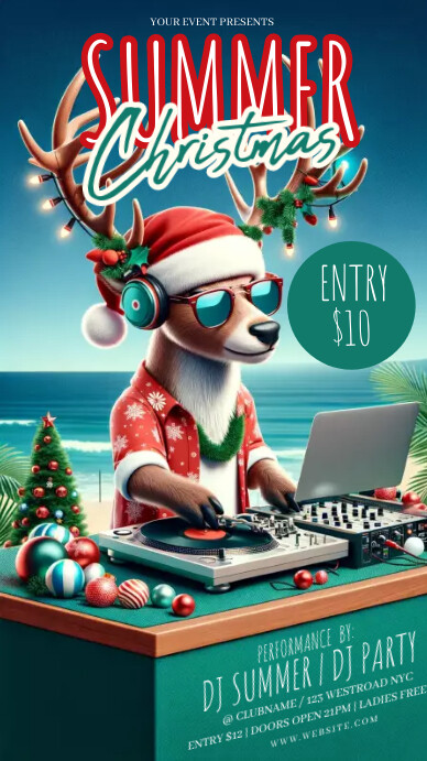 SUMMER CHRISTMAS PARTY EVENT TEMPLATE Instagram-Story