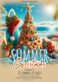 SUMMER CHRISTMAS PARTY EVENT TEMPLATE A4