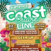 Summer Coast Cruise Line Invitation Iphosti le-Instagram template