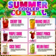 SUMMER COASTAL SIPS Publicación de Instagram template