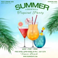 Summer Cocktail Design Flyer template