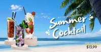 Summer Cocktail Menu Video Ads auf Facebook geteiltes Bild template