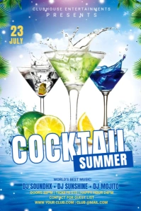 Summer cocktail party Pinterest Graphic template