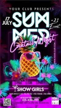 Summer Cocktail Party Instagram Story template