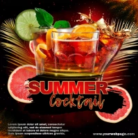 Summer Cocktail Template Instagram Post