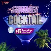 Summer Cocktail Video Instagram Post template