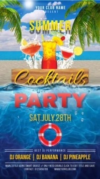 Summer Cocktails Party Instagram Story Instagram-Story template